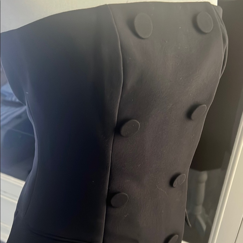 H&M Black Strapless Tuxedo Dress - XS - Picture 4 of 6